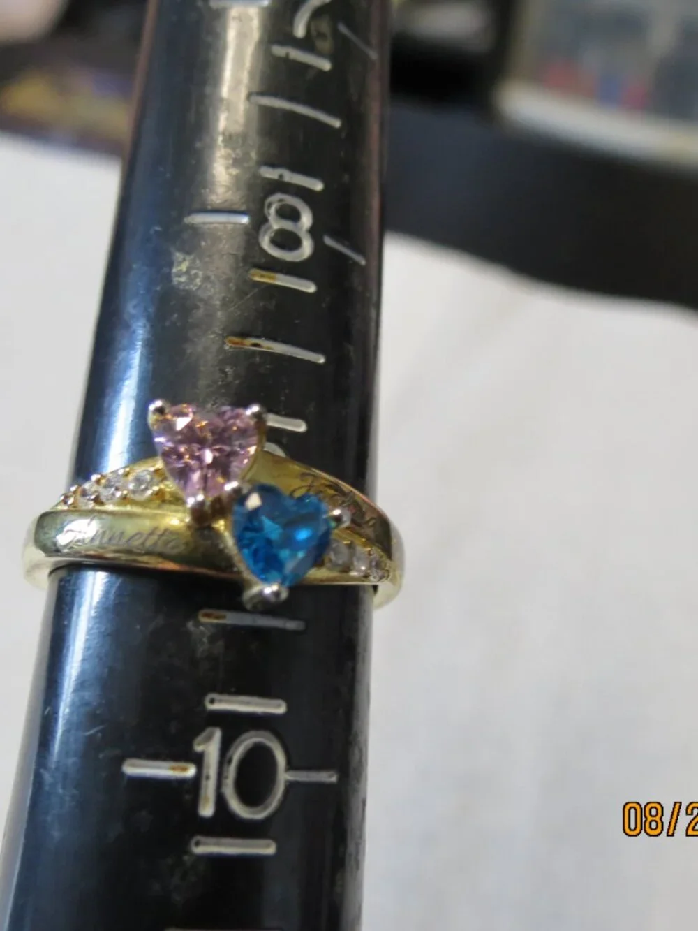 Like New-Size 9 Cross My Heart- Inscribed Ring